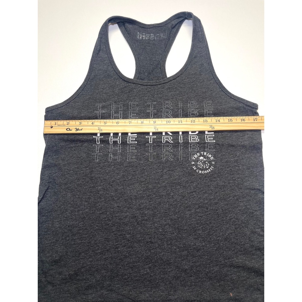The Tribe SF CrossFit Womens Small Gray Racerback Workout Tank Top 0398 - Picture 4 of 7